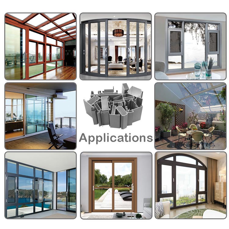Profils de cadre de fenêtre en aluminium